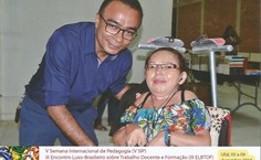 Dolores com o amigo e também professor do Cedu, Cezar Nonato