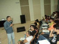 Professor Zé Roberto, em evento passado, no auditório da Reitoria