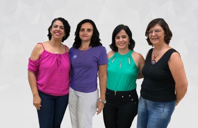 Professoras Sandra Regina Paz, Suzana Barrios, Edna Prado e Giana Rosa autoras do artigo