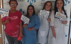 Servidoras prestigiam a celebração pelos 49 anos do HU