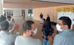 Momento de celebração do 49 anos do HU