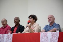 Vice-reitora Eliane Cavalcanti fez a saudação aos servidores e servidoras