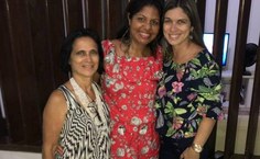 Tereza com a afilhada Chiara Maria e a filha Leilane