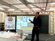 Emerson Soares, coordenador geral das Expedições e professor da Ufal, em palestra sobre desenvolvimento sustentável. Foto: Rose Ferreira