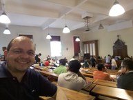 Márcio Nunes na sala de aula da Pontifícia Universidade Gregoriana