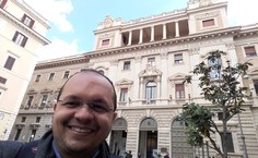 Padre Márcio na Universidade Gregoriana, em Roma, Itália