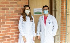 Nutricionista Fernanda com o professor João Araújo