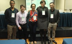 Tácio Sandes Costa, do Setor de Almoxarifado do Campus Arapiraca, Rodolfo Ferreira, do Hospital Universitário, Márgara Rodrigues, da Gerência de Execução Orçamentária, do Campus Arapiraca, a vice-reitora Eliane Cavalcanti e José Edson Lima