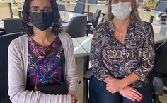 As professoras Isabel Muniz e Vãnia Teles