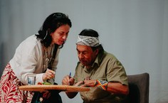 Ao final da palestra, Krenak participou de breve momento com público