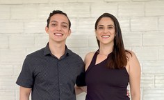 Júlio Cezar Albuquerque e Elisabelle Agostinho, mestrandos em Psicologia da Ufal, realizam pesquisa sobre estresse (Foto Acervo Pessoal)