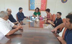 Camila foi recebida pelas equipes do Gabinete da Reitoria e da Proginst