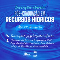 Pós-graduação em Recursos Hídricos está com edital para credenciamento de docentes