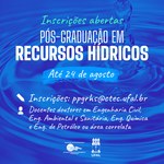 Pós-graduação em Recursos Hídricos está com edital para credenciamento de docentes