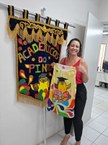 Servidora Doralice, da Propep, confirmando presença no Bloco Acadêmicos do Pinto