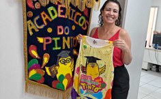 Servidora Doralice, da Propep, confirmando presença no Bloco Acadêmicos do Pinto