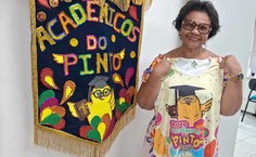 Servidora Janda, da Proex, confirmando presença no Bloco Acadêmicos do Pinto