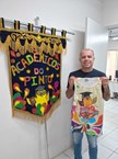 Professor Anderson, da Feac, confirmando presença no Bloco Acadêmicos do Pinto