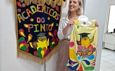 Professora Juliana, do IM, confirmando presença no Bloco Acadêmicos do Pinto