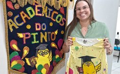 Servidora Soraya, da Progep, confirmando presença no Bloco Acadêmicos do Pinto