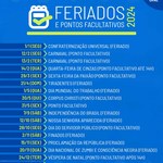Ministério divulga calendário dos feriados e pontos facultativos de 2024