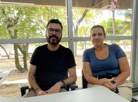 Alex Renner e Lanni Sarmento da Rocha, gestora do contrato dos restaurantes universitários