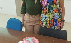 Maiara Queiroz e Ana Catarina Rezende durante defesa da dissertação de mestrado