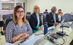 Gestores da Ufal: pró-reitora de Pesquisa e Pós-graduação, Iraildes Assunção; coordenadora do Núcleo de Inovação e Tecnologia, Sílvia Uchoa; e o pró-reitor de Gestão de Pessoas, Wellington Pereira