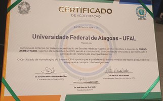 Ufal participa de Encontro de Escolas Médicas Acreditadas e recebe certificado