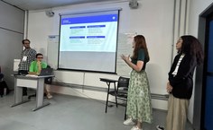 Priscipla e Dafhne apresentam trabalho