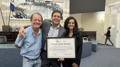 Professores João Soletti e Sandra Carvalho, do Centro de Tecnologia (Ctec) da Ufal também marcaram presença
