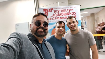 Professores Amaro Braga, do Instituto de Ciências Sociais e Jozefh Queiroz, da Faculdade de Letras e o professor Aguimario Pimentel Silva, do Instituto Federal de Alagoas