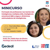 Formação de professores em inteligências múltiplas e emocional é tema de curso