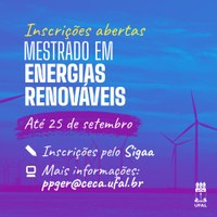 Mestrado em Energias Renováveis abre 11 vagas no Campus de Rio Largo