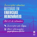 Mestrado em Energias Renováveis abre 11 vagas no Campus de Rio Largo