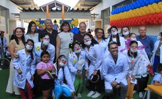 Sorriso de Plantão na inauguração do parque infantil do HU