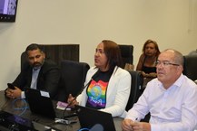 A coordenadora do Movimento Nacional da Pessoa em Situação de Rua, Rafaelly Machado, apresentou sugestões para a plataforma Foto - Secom JFAL