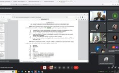 Membros do Comitê Institucional de Avaliação do Programa de Gestão e Desempenho durante primeira reunião