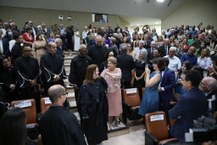 Entrada da homenageada