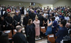 Entrada da homenageada