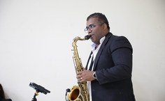 Saxofonista Jucélio, da cidade de Pão de Açucar