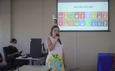 Professora Juliene barros destacou a importância da adesão dos pesquisadoes e seus respectivos projetos