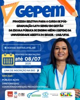 Vagas abertas para especialização em Gestão da Escola Pública