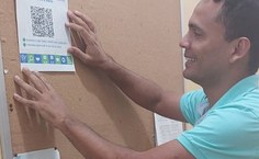 Nos murais das unidades foram fixados cartaz com QR Code, com link direto para o formulário eletrônico