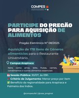 Ufal abre pregão eletrônico para compra de alimentos dos Restaurante Universitários