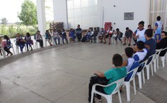 Projeto Circularte com oficina no CIC, com participação de alunos da Escola Municipal Maria Carmelita Cardoso Gama