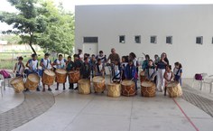 Oficina do Laboratório de Percussão, ministrada pelo músico William Santos