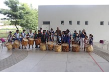 Oficina do Laboratório de Percussão, ministrada pelo músico William Santos