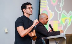 O coordenador do curso da Ufal, professor Humberto Meira, no café de lançamento da Bienal do Livro de Alagoas