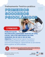 Siass e Gerência de Capacitação promovem curso de Socorros Psicológicos
